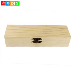 Wooden DIY Children's Educational Toy with Base Coating: Decorate Lightweight Clay Snowflake Clay for Making Rectangular Stationery Box