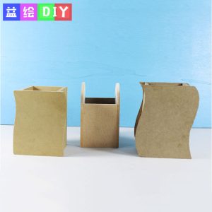 Wooden unfinished creative children's DIY pen holder _ MDF early education intellectual puzzle toy _ hand-painted graffiti hot-selling product