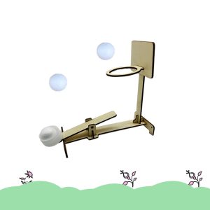 Science Experiment Toy: STEM DIY Craft Kit for Elementary School Students to Create a Wooden DIY Handmade Ball Launcher