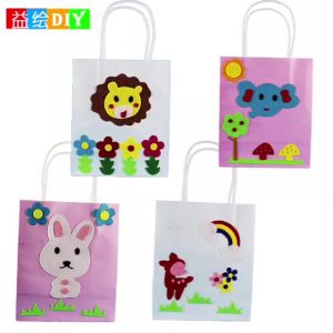 Creative DIY Children's Paper Bags_ Paper Kindergarten Parent-child Interactive Game Handbags_ Hot-selling Foreign Trade Products