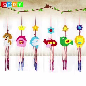ChatGPT Fabric DIY wind chime, children's handmade educational toy room decoration, kindergarten arts and crafts materials pack