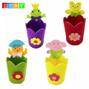 Manufacturer direct sales fabric DIY pen holder, parent-child interactive educational toy, kindergarten creative non-woven fabric materials pack