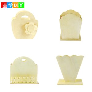Wooden DIY Hand-painted Children's Educational Toy _ Infant and Toddler Early Education Foreign Trade Hot-selling Product Pen Holder