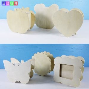 Blank DIY Children's Creative Wooden Money Box - Handcrafted Foreign Trade Colorful Painting Early Education Puzzle Toy