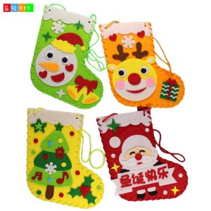 Non-woven fabric Christmas DIY handicraft materials kit, non-woven fabric three-dimensional Christmas stickers