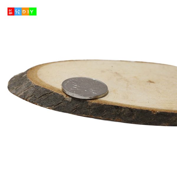 DIY natural pine wood oval-shaped slanted wooden pieces for hand-painted decorative small plaques or hanging signs, oval-shaped raw wood pieces - 图片 4