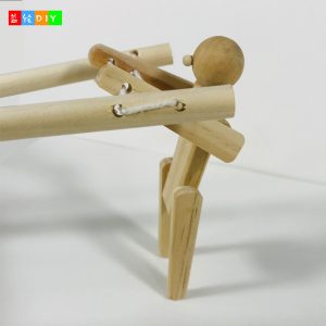 Available Now: Finished Flip-over Figurine Puzzle Toy, Wooden Blank Doll Hand-painted Crafted Character