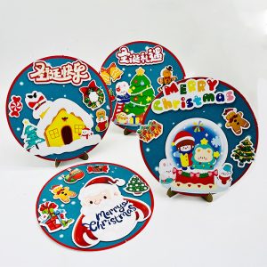 Children's educational toy Christmas display paper card 3D sticker desktop DIY handmade crafting material kit