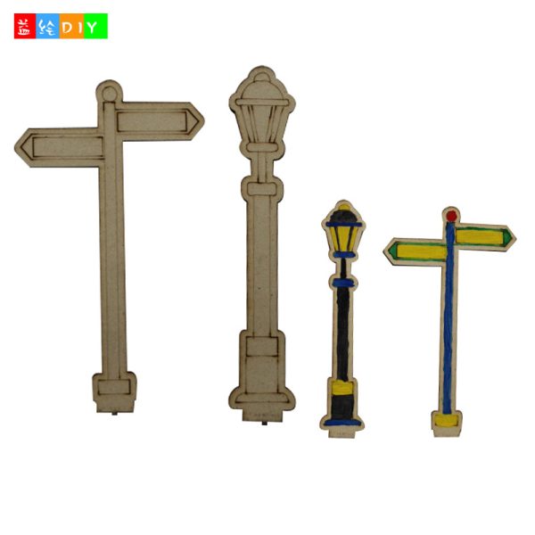 DIY children's wooden puzzle park scene with clay, snowflake clay, wooden puzzle, laser-cut 3D model - 图片 5