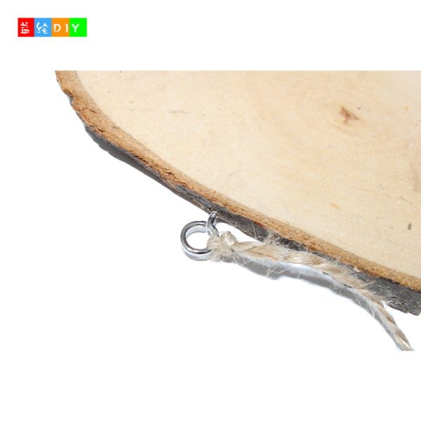 DIY natural pine wood oval-shaped slanted wooden pieces for hand-painted decorative small plaques or hanging signs, oval-shaped raw wood pieces - 图片 5