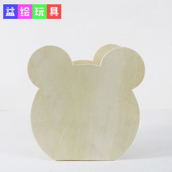Unfinished DIY children's creative wooden piggy bank, hand-painted for export, handmade educational toys for children - 图片 5