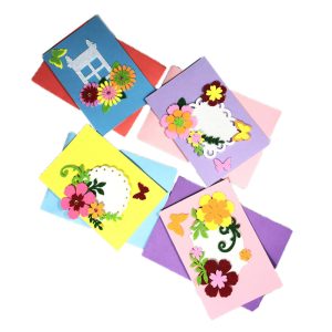DIY children's handmade 3D non-woven fabric greeting cards for birthdays, Teacher's Day, Mother's Day, graduations, creative collage small cards