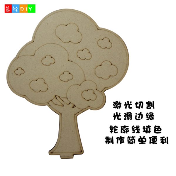 DIY children's wooden puzzle park scene with clay, snowflake clay, wooden puzzle, laser-cut 3D model - 图片 6