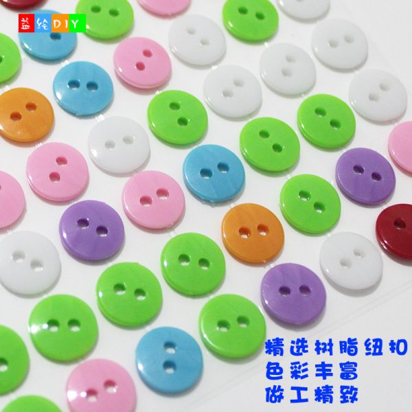 Self-adhesive candy-colored buttons for DIY children's crafts, with adhesive backing, available in stock, 100 buttons per sheet - 图片 6