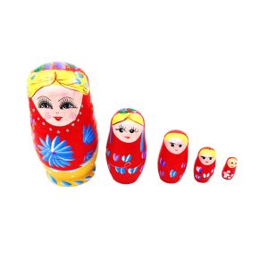Manufacturer direct sale of wooden classic Russian nesting dolls, popular tourist crafts, wooden blank toys