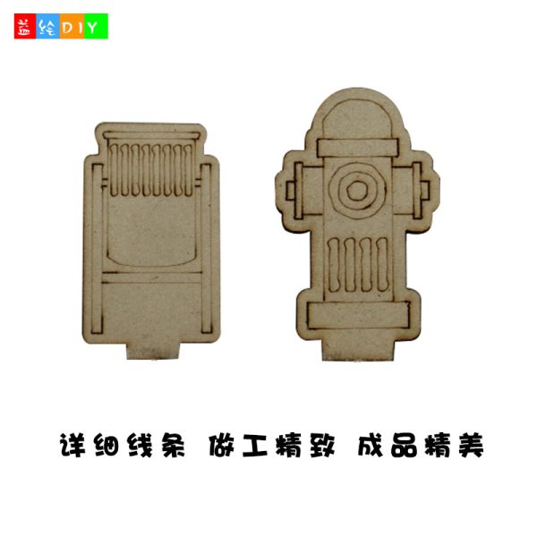 DIY children's wooden puzzle park scene with clay, snowflake clay, wooden puzzle, laser-cut 3D model - 图片 7