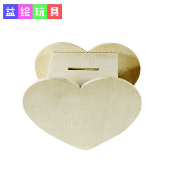 Blank DIY Children's Creative Wooden Money Box - Handcrafted Foreign Trade Colorful Painting Early Education Puzzle Toy - 图片 3