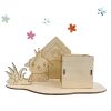 Wooden DIY Pen Holder: Handcrafted with Lightweight Clay (Snow Clay), Scene Setting, Hand-painted Wooden Puzzle Craft Kit - 图片 4